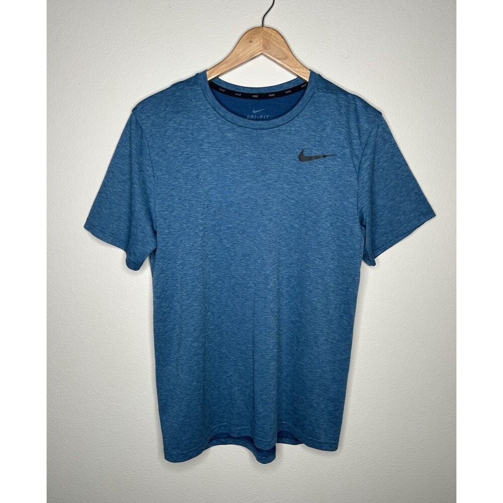 Nike Dri-Fit Mens Size Medium Gym Workout Training Blue Athletic T-Shirt